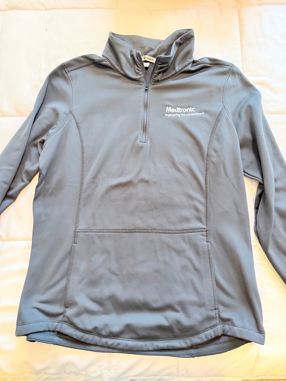 Port Authority Women's Gray Quarter-Zip Pullover Sweatshirt